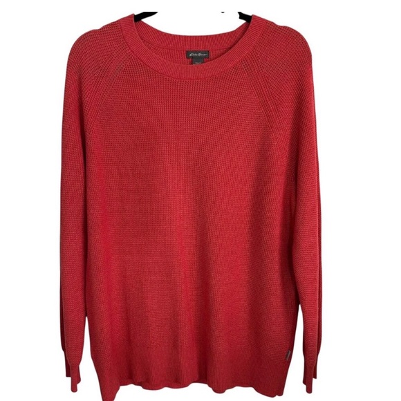 Eddie Bauer Sweaters - Eddie Bauer Women's Crew Neck Sweater Coral/Red Sweater
Size Large